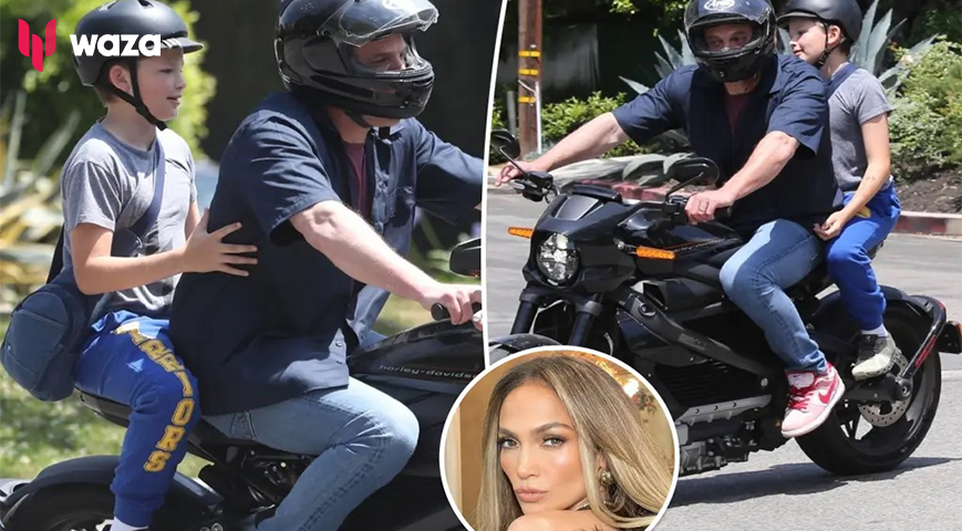 BEN AFFLECK TAKES SON SAMUEL, 12, ON A MOTORCYCLE RIDE AS JENNIFER LOPEZ VACATIONS IN ITALY